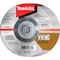 Makita Hubbed INOX Grinding Wheel, 36 Grit, Type 27, 6inDia x 1/4inT x 5/8-11in Ctr HoleDia-25/Pk A-96001-25 - alternate 1